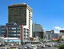 Photograph of traffic in central Windhoek