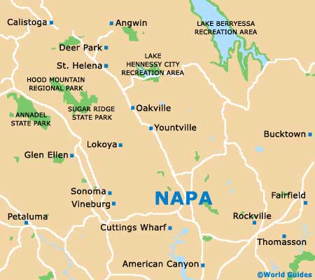 Small Napa Valley Map