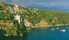 Sailing off the Naples' coastline