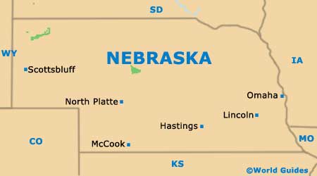 Nebraska NE State Map