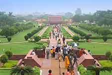 Photo taken in the gardens of the Lotus Temple