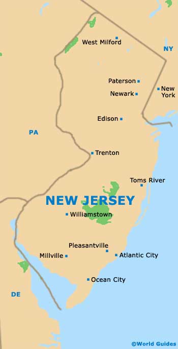 New Jersey NJ State Map