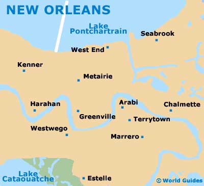 Small New Orleans Map