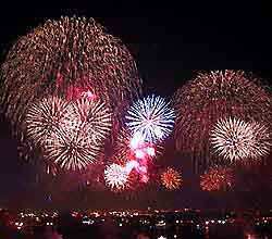 Firework display photo