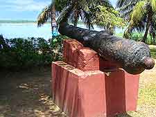 Image of old cannon at the slave port of Badagry