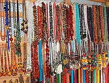 Image showing colourful necklaces at Lagos market