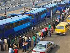Photograph of Lagos bus transport