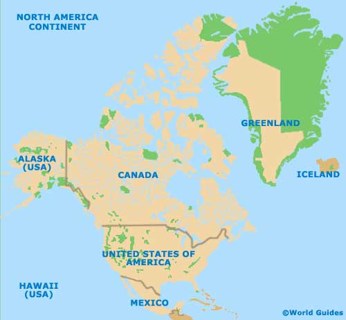 North America Continent Map