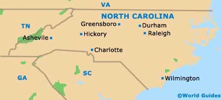North Carolina NC State Map