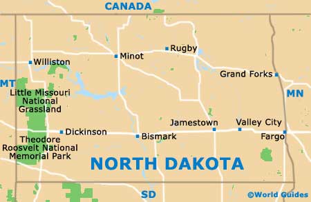 North Dakota map