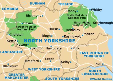 North Yorkshire map