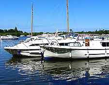 Norfolk Broads picture of moored yachts