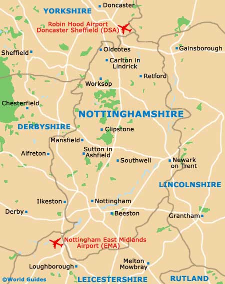 Nottinghamshire Map