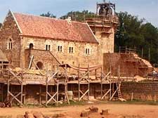 Image of the historic castle chateau in Guedelon, Burgundy, France 