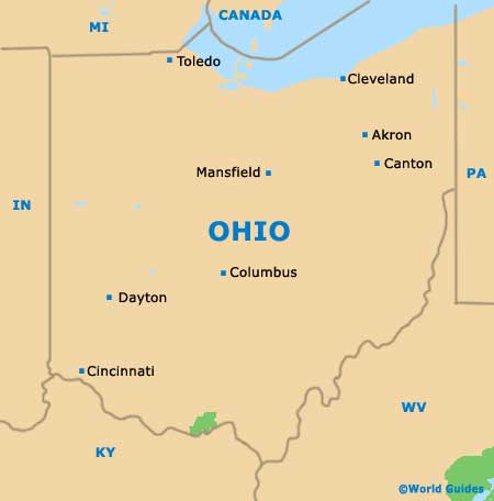 Ohio OH State Map