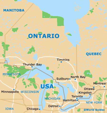 Ontario map