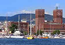 Image showing the Oslo waterfront and its iconic Town Hall, Oslo, Norway