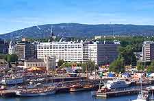 View of the waterfront hotels