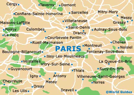 Paris area map