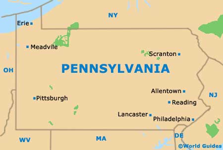 Pennsylvania PA State Map