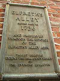 Philadelphia Elfreths Alley
