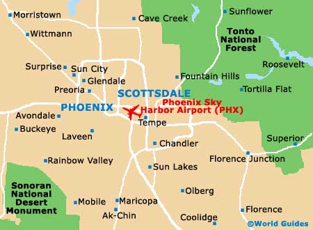Phoenix Airport map