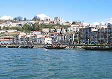 Waterfront view of houses in Porto's Ribeira district