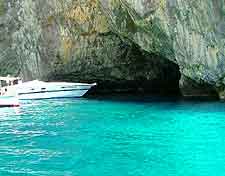 Photo showing the Grotto dello Smeraldo (Eerie Emerald Grotto)