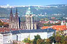 Picture showing Prague Castle and Saint Vitus Cathedral