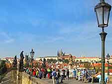 Prague Photo of pedestrians on Charles Bridge