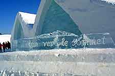 Photo of an unusual ice hotel in Quebec City, Quebec (QC), Canada