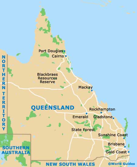 Queensland map