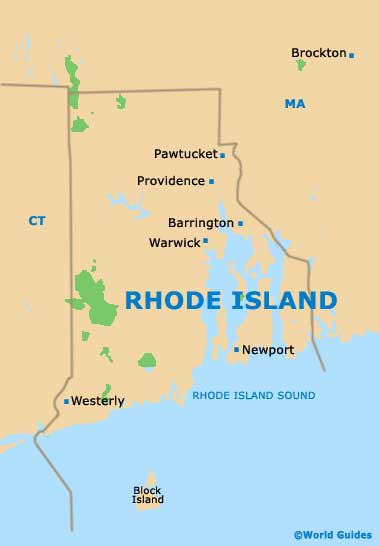 Rhode Island RI State Map