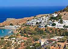 Aerial view of the island's stunning coastline
