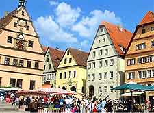 Photo of crowds in the Rothenburg ob der Tauber marketplace