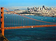 View of the Golden Gate Bridge from the Marin Headlands