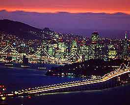Night-time photo of the cityscape