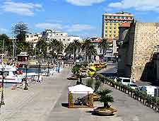 Photo of the historic fortress town of Alghero, Sardinia