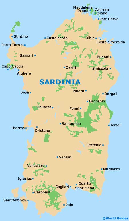 Sardinia map