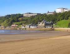 View of beachfront hotels