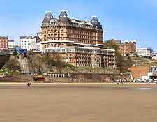 Photo showing the Grand Hotel overlooking the beachfront