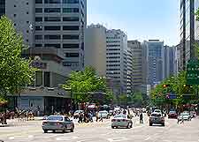 Different view of the modern city centre