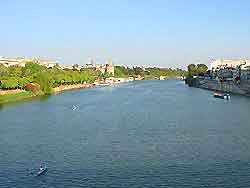 View along Seville's Guadalquivir River