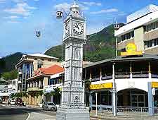 Picture of the Seychelles Lorloz Clock Tower on Francis Rachel Street, Victoria, Mahe