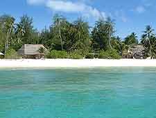 View of the coastline on Denis Island