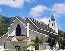 Picture of church located on the Seychelles island of Mahe
