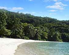 Further photograph of beachfront at the Port Launay Marine National Park, Mahe, Seychelles