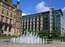 Picture of fountains outside the Town Hall