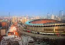 Photo showing the city's football stadium