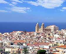Aerial view of Cefalu, Sicily
